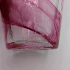 Kosta Boda UHV Pink Swirl Glass Tumblers Ulrica Hydman Vallien Set of 2