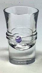 Set of 5 Salviati Murano Italy Crystal Bassorilievi Couture Shot Glasses Signed