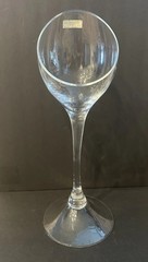 Marc Aurel 19.5” Hand Blown Crystal Oversized Goblet Vase Modern Clear Glass VTG