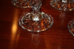 Fostoria Colonial Dame Clear Blown Glass Water Goblets Swirl Stem Set of 7