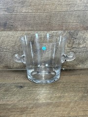 TIFFANY & CO. Scroll Handled Crystal Ice Bucket, 6 1/4» H, 60 OZ MINT
