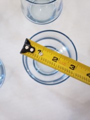 4 VTG Stacking Libbey Azure Blue 10oz Rocks Lowball Water Juice Whiskey Glasses