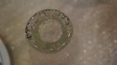 PAIR OF CLEAR DRINKING GLASSES 5.25 INCHES TALL