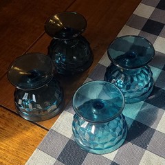 These are vintage Indiana Glass Whitehall sherbet or champagne glasses. 4 Piece