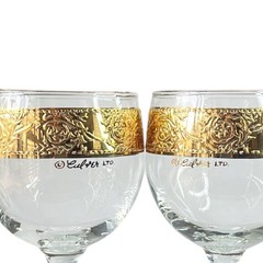Vintage Culvers Ltd Tyrol 22K Gold Decanter 5 Wine Glasses Made in USA 1960s