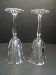 NORITAKE CRYSTAL WINE GLASSES 2 VENDOME PLATINUM RIM MADE IN GERMANY