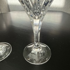 NEW Set Of 2 Godinger Shannon Palm South Beach Crystal Water Wine Glasses 8 Inch