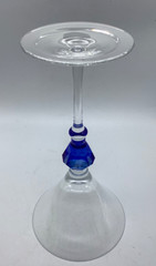GEMSTONES by Gorham Crystal Martini Glass, Blue, 9.5” Excellent