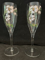 2 “PERRIER JOUET” BELLE EPOQUE, PAIR OF CHAMPAGNE Toasting Flutes