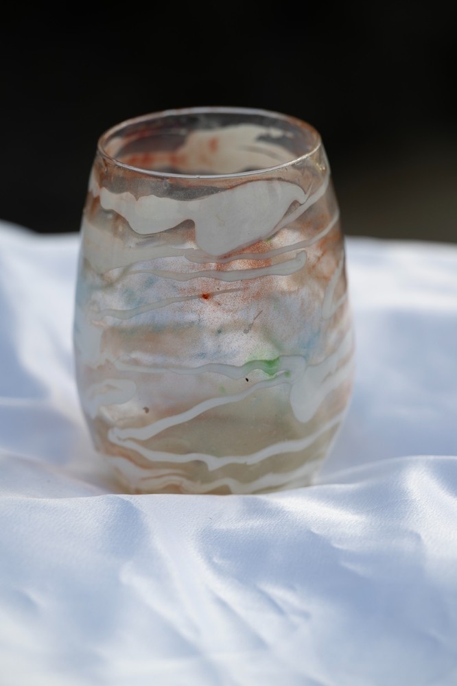 Glow in the Dark Stemless Resin Wine Glass made in 2025