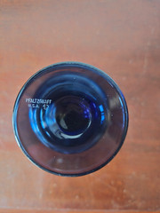 6 Pfaltzgraff Yorktowne Dark Blue Navy Stemmed Glasses 8 oz Water Wine Goblets
