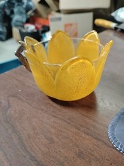 Antique 1906 Westmoreland Specialty Orange Shriners Tulip Shaped Punch Cups