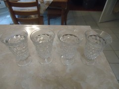 Set of 4 Fostoria American 5 3/4″ 12 oz. Footed Iced Tea Tumblers