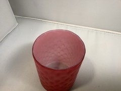 Antique Diamond Quilting Glass Company Unknown Phoenix Satin Tumbler circa 1890￼