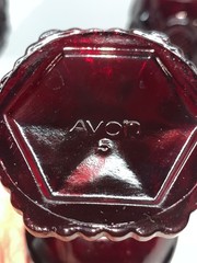 AVON Red Ruby “Cape Cod” VTG Wine Glasses Goblets 1975-1992 4 5/8” set of 4