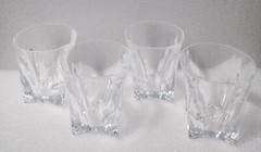 NWOT 4 Mikasa MOTION Crystal Whiskey Bourbon Dbl Old Fashioned Glasses