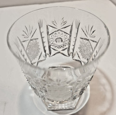 Vtg Bohemian Traunkristall Belvedere Cut Crystal Glasses Set of 4 3.75″ Tall