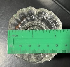 Vtg. Pinecone Ponderosa Pine Footed Tumbler Glass 4.5” Tall, Indiana Glass Clear
