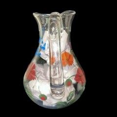 Oneida Crimson Bloom Hand Painted Floral Iced Tea Pitcher