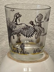 Vintage Mid-Century Hazel-Atlas Pheasant Bird Hunting Shot Glass