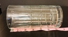 Vintage Anchor Hocking Tartan Plaid Drinking Cleat Glass Tumbler Heavy 16 oz