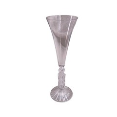 Vintage 2000 Millennium 10″ Crystal Flute Champagne Clear Glass Y2K Rare