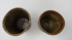 Set of 2 EVLA Pottery Wine Tumblers Cups * St. Paul Minnesota 7 Oz.