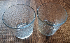 Libbey Glass Old Fashioned Rocks Glass Aztec Crystal Pattern Vintage Set Of 2