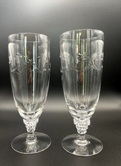 Tiffin-Franciscan Rose Marie Vintage Cut Crystal Iced Tea Glasses – 4