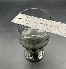 Libbey Impromptu Smoke Gray Cocktail Glass Textured Stripe Replacement Vintage