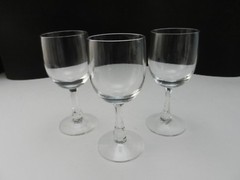 Fostoria Fascination #6080 Wine Stems 3 Clear 5 1/8″ T TM ca 1958-1982