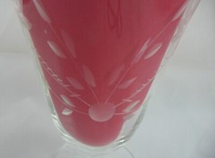 Vintage Etched 6” Wine Water Glass Goblet Floral Stemmed Replacement