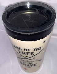 Patriotic Stainless Steel Tumbler Land of the Free Because Of The Brave 1776