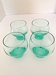 Sasaki Harmony Aqua Flat Tumbler 8 oz – Set of 4