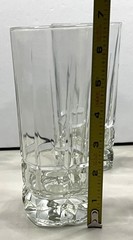 Set of 4 Libbey Squire Cooler Clear Glass Tumblers ~ 6.75″ ~ Heavy Square Bottom