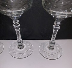 4 Rock Sharpe ARCTIC ROSE Glasses Cocktail Stemware Vintage