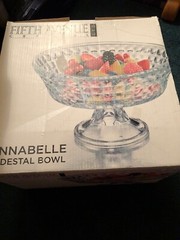 Fifth Avenue Ltd Crystal 11” “Annabelle” Pedestal Bowl In Original Box