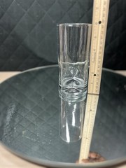 (5) Libbey Crisa Impressions Cooler Glasses Set Clear Pinched Sides Bar Ware Lot