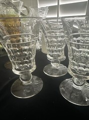 6- Heirloom Clear Cambridge Water Tea Glasses 1950s Ball @255