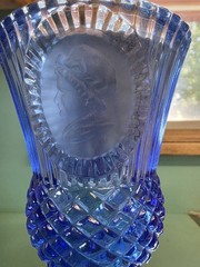 1976 Fostoria Made for Avon Martha Washington Blue Goblet NEW Bicentennial USA