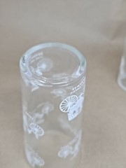 Set of 4 Libbey Glasses Highball Barware Antique Carriage Stagecoach Cars