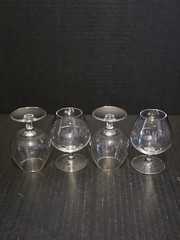 Vintage Set of 4 Classic Stemmed Brandy Snifter Cordial Glasses 4 oz