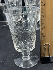 Fostoria Crystal Brighton Footed Iced Tea Glasses 5.75″ Tall Set of Eight (8)