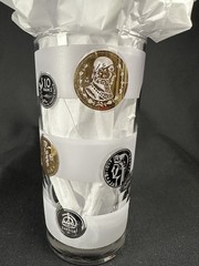 Vintage Libbey Coin Glasses Set of 6 MCM Gold Currency Tumblers Barware 5.5”