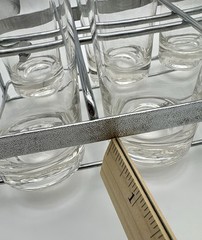 Vintage Dorothy Thorpe Retro style Water Goblet Glasses Carrier MCM Tumblers