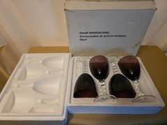 4 Artland Hand Blown Amethyst Purple Ball Stem Wine Glasses 8″ – 12 oz NEW