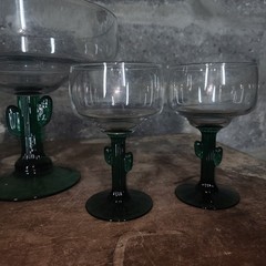 LIBBEY GLASS Juniper Cactus Stem Grande XL Margarita Glass 16oz 12oz