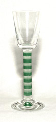 MIKASA ~ Beautiful 6.75″ WINE GOBLET (Overture Green/Frost Stripe Stem, 2 Oz.)