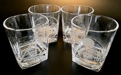 (192) Harry Potter Set Of 4 Whiskey Double Old Fashioned Glasses *MINT*