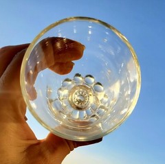 8-Vintage Anchor Hocking Berwick Bloopie Clear Water Ice Tea Wine Goblet Glasses